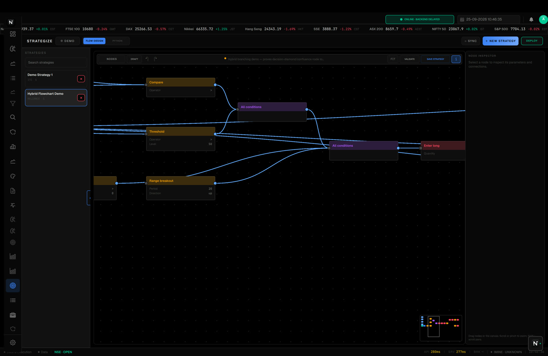 nTerminal: a strategy built from connected nodes